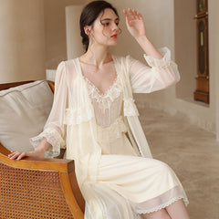 Women's Two Piece Suspender Nightdress