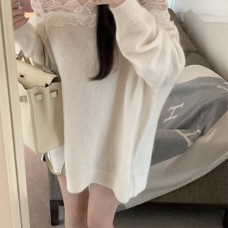 Lace Patchwork Autumn Dress Perspective