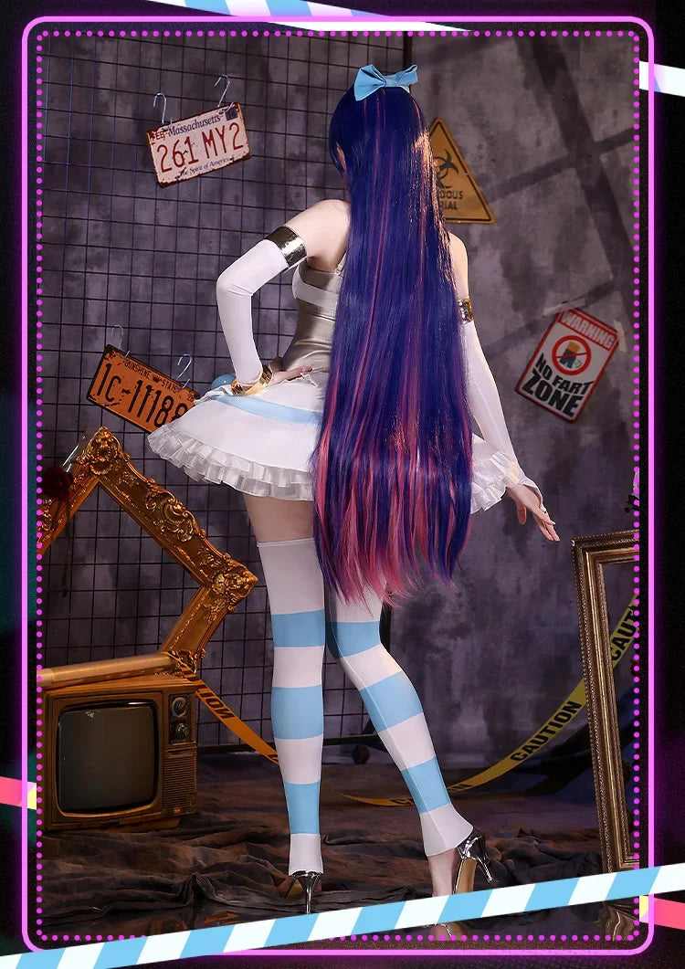 2025new Stocking/Panty Anarchy Cosplay Anime Panty & Stocking with Garterbelt Costume Stocking Panty Wig Halloween Carnival Suit
