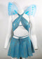 New Sexy Lingerie Cross Straps Halter Skirt Cute Girly Butterfly