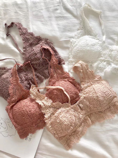 Lace Fashion Bra Set Sexy Gathering French Lingerie
