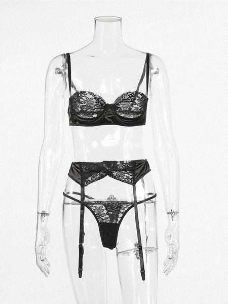 Lace sexy perspective sexy lingerie set