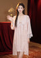 Sexy Nightdress Lace Bow Robe Hanging Two-piece Set