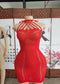 Women's Rhinestone Shiny Sexy Lingerie Fishnet Clothes