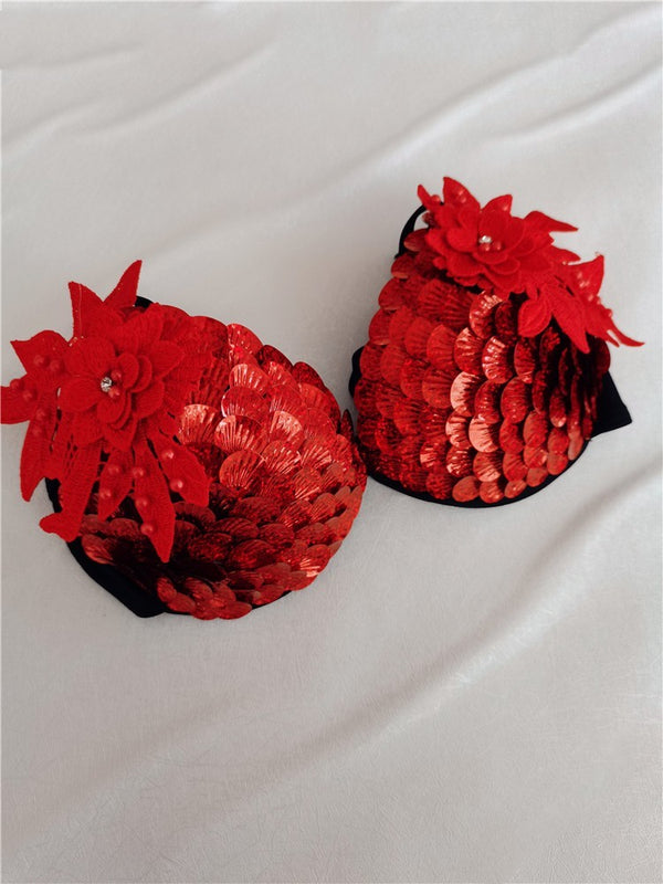 Handmade Sequined Mermaid Scale Bikini Lingerie