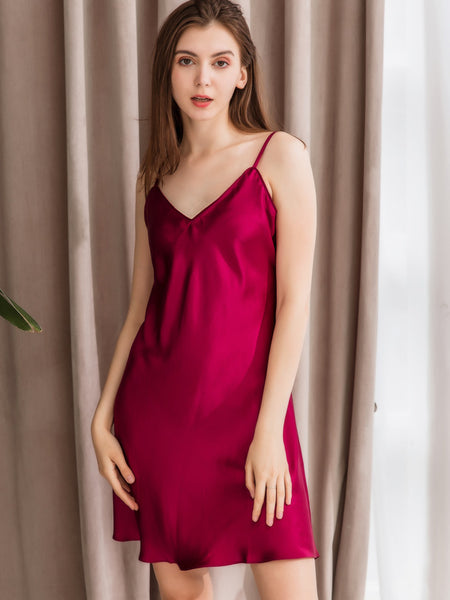 Silkworm silk suspender nightdress