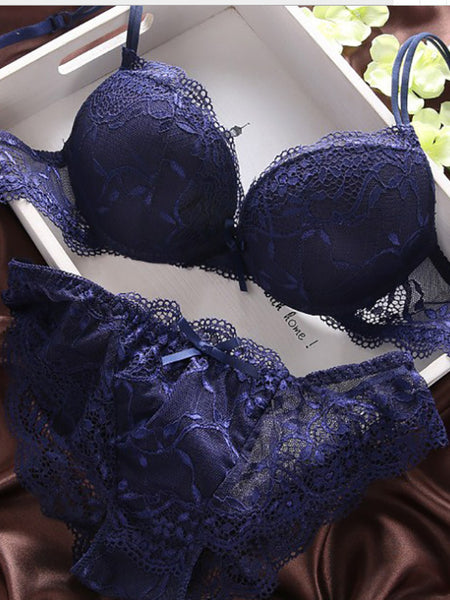 Sexy Lingerie Full Lace Bra Set