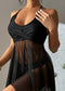 Women's See-through Sexy Lingerie Strap Lace Nightdress