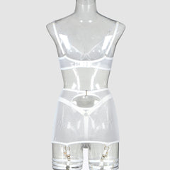 Women's Striped Mesh Gathered For Fun Lingerie