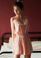 Transparent lace short nightdress