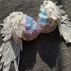 Handmade Sequined Mermaid Scale Bikini Lingerie