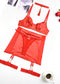 Tassel Collar Satin Hip Skirt Lingerie Set