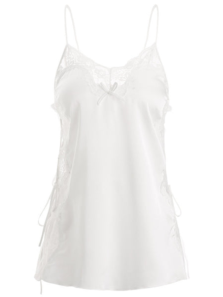 Ice silk lace strapless nightdress