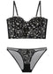 Vintage Embroidered Lingerie Thin Push Up Bra