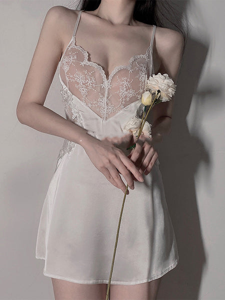 Secret Garden Sexy See-Through Lace Private Nightdress Pajamas