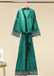Long-sleeve Fleece Suspender Nightdress Gold Velvet Pajamas
