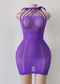 Women's Rhinestone Shiny Sexy Lingerie Fishnet Clothes