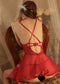 Erotic Lingerie Sexy Steel Ring Gathered Pajamas Chest Pad
