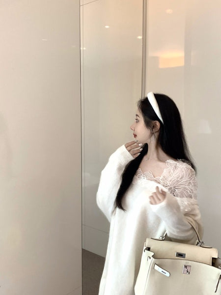 Lace Patchwork Autumn Dress Perspective