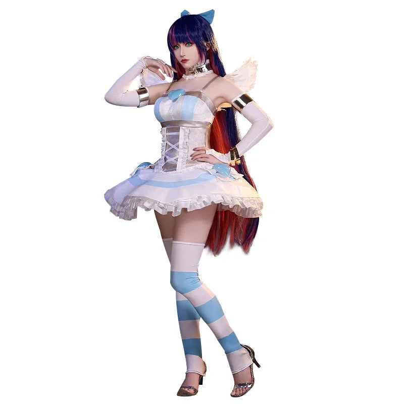 2025new Stocking/Panty Anarchy Cosplay Anime Panty & Stocking with Garterbelt Costume Stocking Panty Wig Halloween Carnival Suit