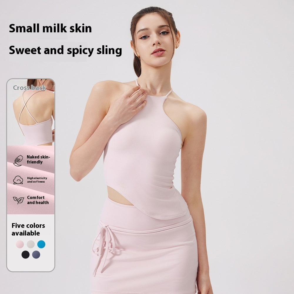 Yoga Bra Sports Underwear Thin Strap Running Workout Vest