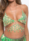 Ladies Crystal Bra Chain Bikini Body Chain Set