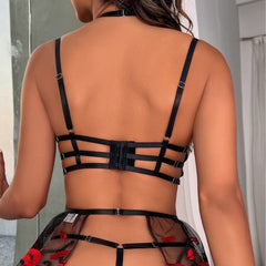 Sexy Women's Mesh Embroidered Sexy Lingerie Suit