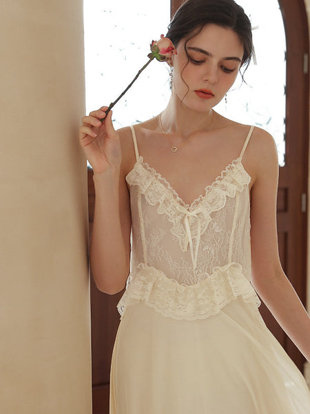 Women's Two Piece Suspender Nightdress