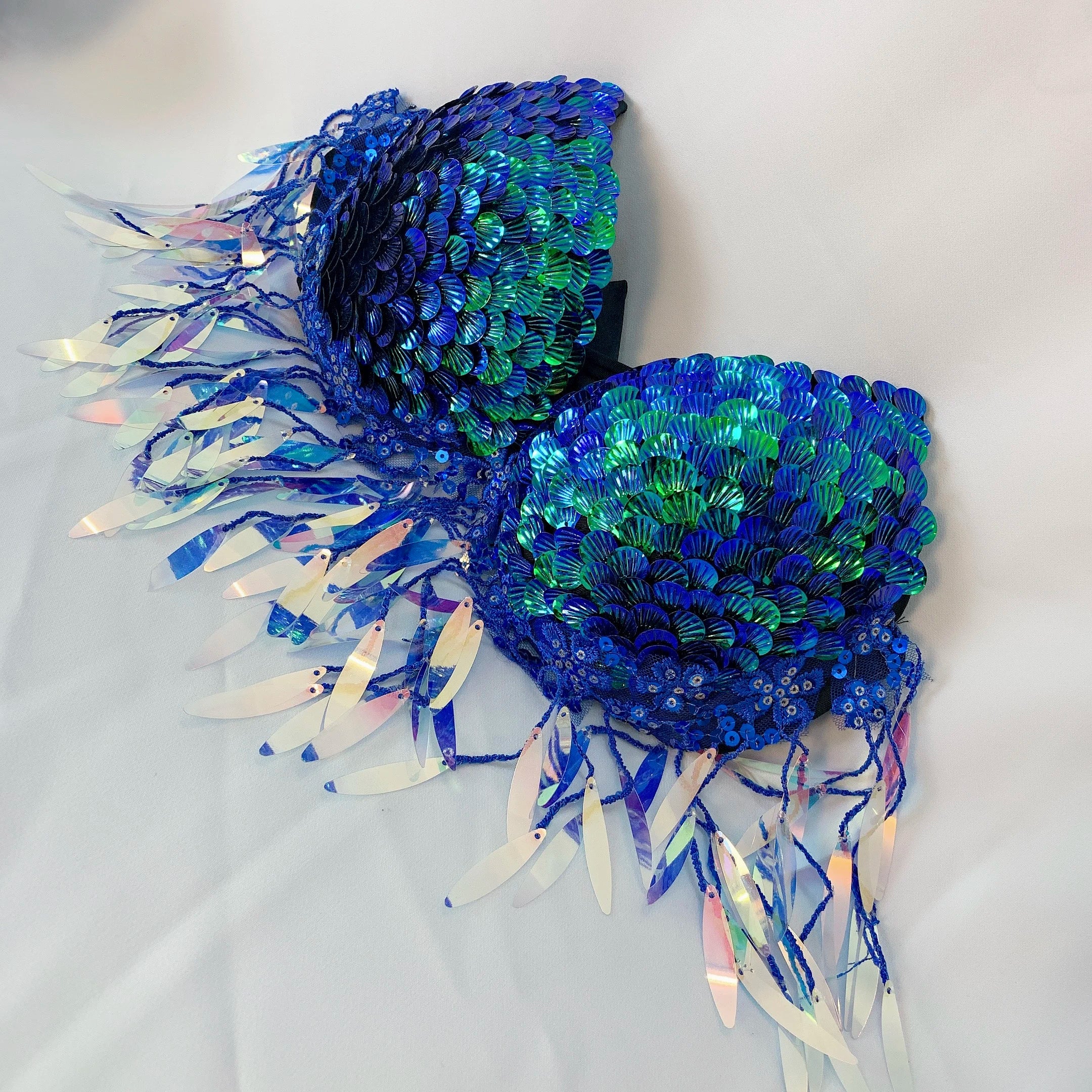 2025 Original Mermaid Corset Beach Bikini Ocean Museum Performance Pearl Sequin Bra Mermaid Clothing