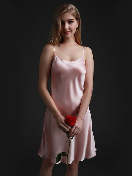 Silk silk pajamas women summer suspenders nightdress