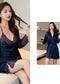 Ice Silk Thin Lace Suspender Nightdress Nightgown Two-piece Suit