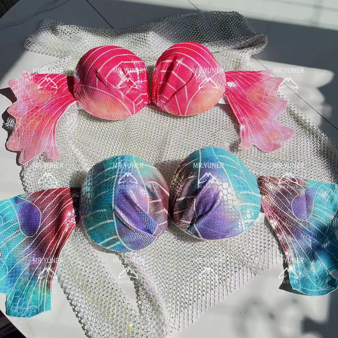 Original Hot Gold Section Mermaid Bikini Corset Swimsuit For The Oceanarium Mermaid Show Beach Bikini