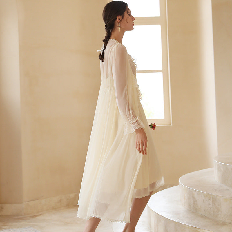 Women's Two Piece Suspender Nightdress