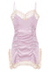 Women's Spring And Autumn Ice Silk Lace Suspender Nightdress