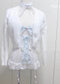 Sweet Ribbon Bandage Bowknot White Lace Corset Sexy Perspective Base Sling