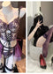 Purple Rose Sexy Lingerie Sexy Lace Embroidery Three-piece Set