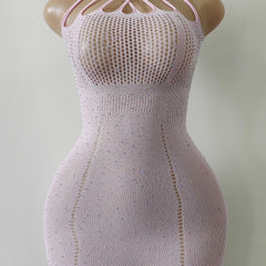 Women's Rhinestone Shiny Sexy Lingerie Fishnet Clothes