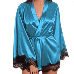 Ladies Sexy Lingerie Silk Lace Nightdress Pajamas