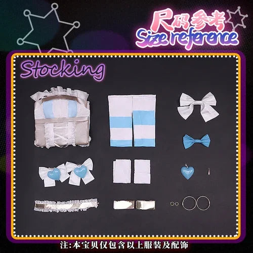 2025new Stocking/Panty Anarchy Cosplay Anime Panty & Stocking with Garterbelt Costume Stocking Panty Wig Halloween Carnival Suit