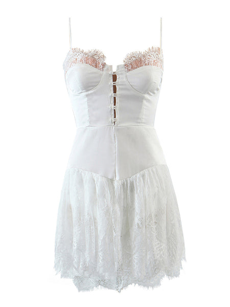 Lace Lace Slimming Suspender Dress