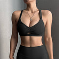 Top Cross Hollow-out Beauty Back Bra Women's Fitness Yoga High Waist