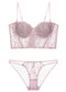 Vintage Embroidered Lingerie Thin Push Up Bra