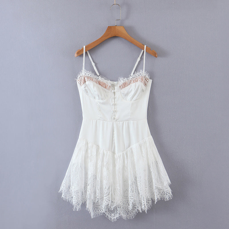 Lace Lace Slimming Suspender Dress