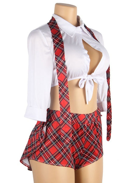 Plus Size Sexy Lingerie Fashion Sexy Preppy Style Uniform