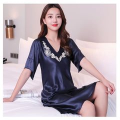 Summer Ice Silk Lace Female Sexy Nightdress