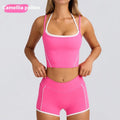 Sports Underwear Vest Shorts Spaghetti Strap Bra Yoga Suit