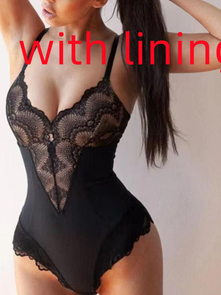 Lace Lace Stitching  Bodysuit Erotic Lingerie Women
