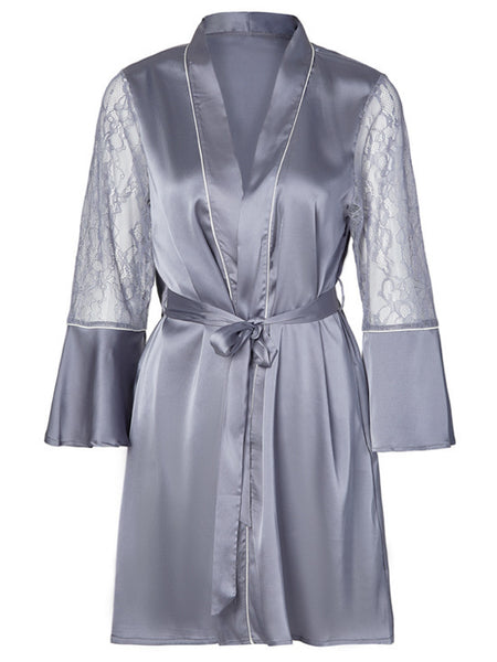 Lace Stitching Cutout  Pajamas Nightdress
