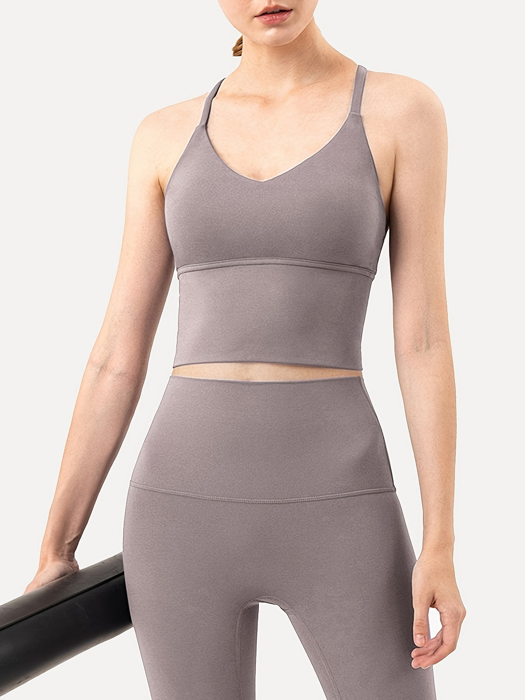 2-Pack Women's Yoga Sports Bra Medium-High Support  Seamless Naked Feel