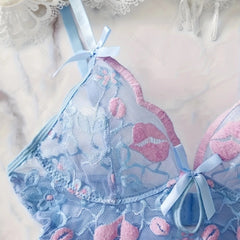 Lingerie Embroidered Mesh Stitching Mesh Pajamas